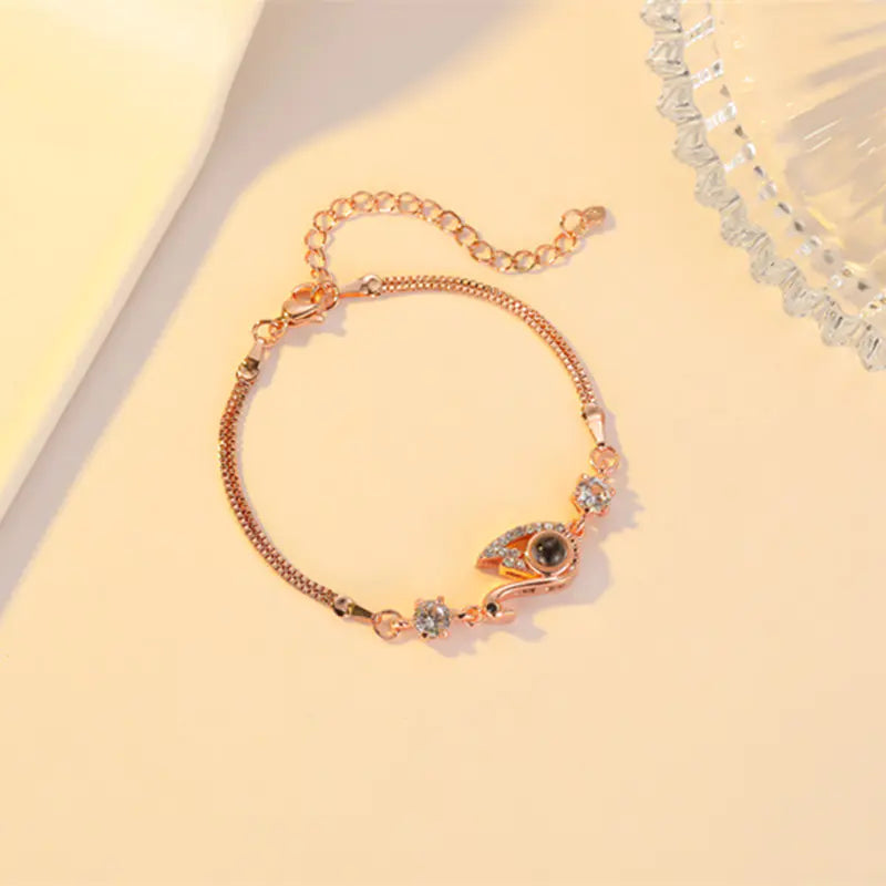 Pulsera de Cisne Negro con Circonio para Declaración de Moda